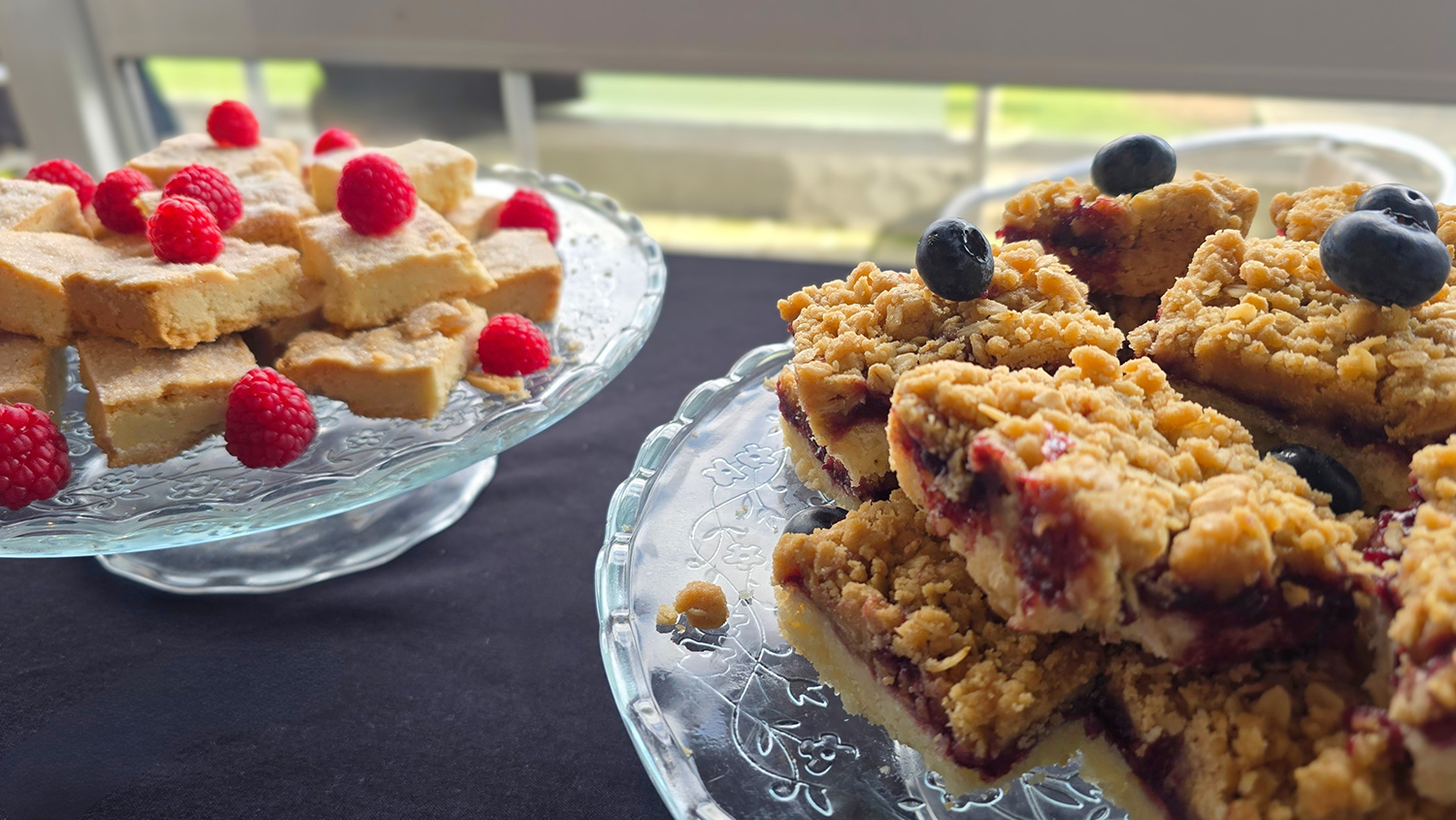 Selection of tray-bake cakes.